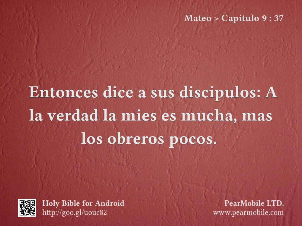 Mateo, Capítulo 9:37